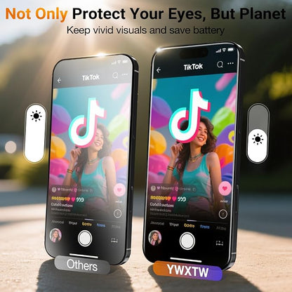YWXTW [Sunlight Readability Screen Protector for iPhone Air 6.5 Inch, Anti Reflective Zero Glare TOP 9H+ Tempered Glass Screen Saver Accessories Case Friendly
