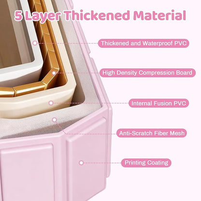 Portable Bathtub, Foldable Bathtub No Installation, Bathroom SPA Soaking Tub, Shower Stall Collapsible Hot & Ice Bath Tub (Light White, 29.5"L x 17.7"W x 9.8"H)