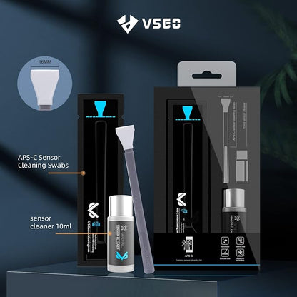 VSGO VS-S02-E APS-C Digital Camera Sensor Cleaning Kit Clean Swab × 10 with Sensor Cleaner Solution for Nikon Canon DSLR Cleaning