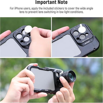 NEEWER 2X Converter for Phone Camera Telephoto Lens Only, 240mm Teleconverter 7 Elements in 5 Groups, 17mm Thread Compatible with NEEWER Phone Cage iPhone Android Samsung Xiaomi, LS-79