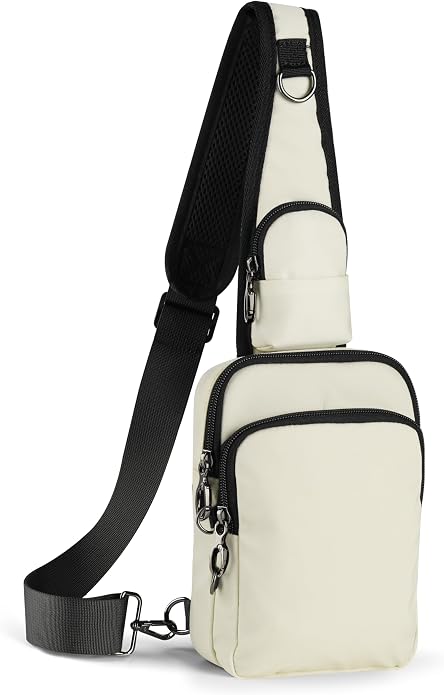 VADOO Sling Bag, Crossbody Bag with Zipper Lock, RFID Blocking & Water Resistant for Men and Women