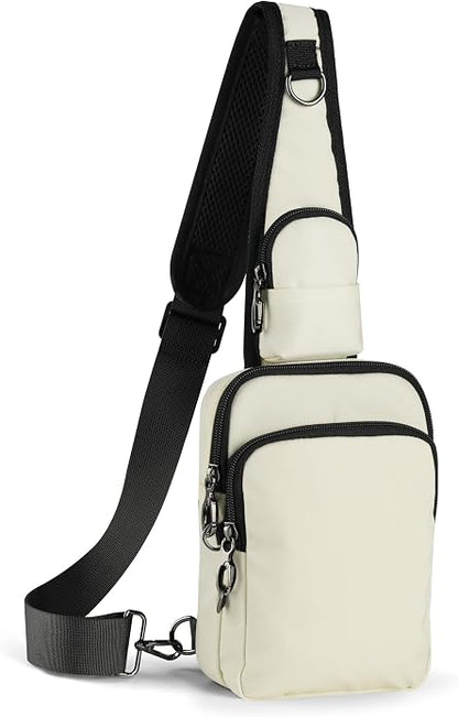 VADOO Sling Bag, Crossbody Bag with Zipper Lock, RFID Blocking & Water Resistant for Men and Women