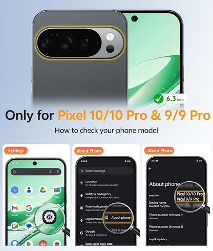 FNTCASE for Google Pixel 10 Pro Case: for Pixel 10 Case [Fit for Magsafe] Translucent Matte Cases with [Screen Protector] Military Grade Shockproof Protective Magnetic Phone Cover (6.3inch - Green)