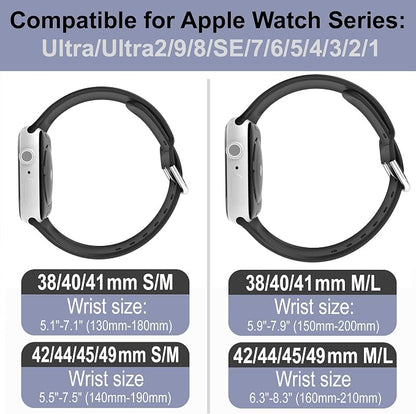 Faith with Cross Watch Band Compatible with Apple Watch Laser Engraved Band Silicone 38mm 40mm 41mm 42mm 44mm 45mm 46mm 49mm Strap Jesus Psalm Christian God Blessed (Black, 42/44/45/46/49mm S/M)