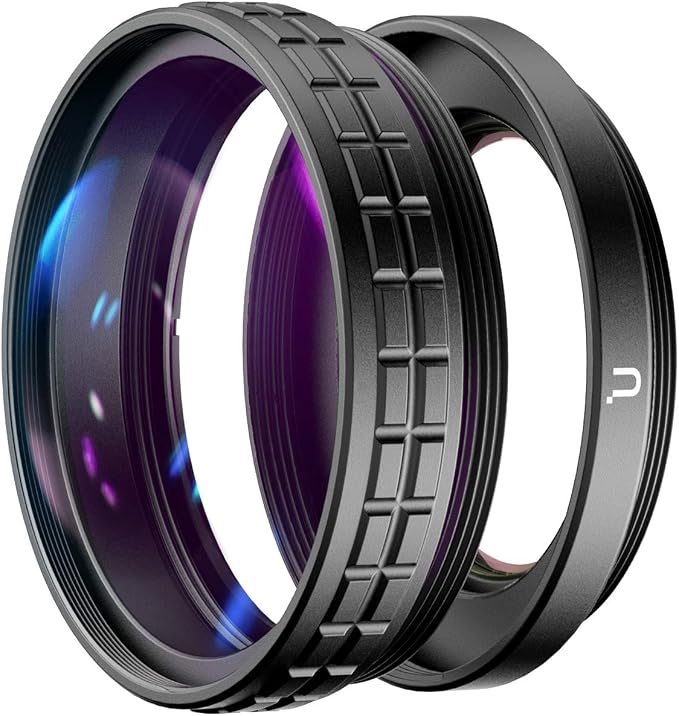 ULANZI Creative ZV-1 Wide Angle/Macro Additional Lens 52mm Diameter Compatible with Sony ZV-1 Camera ONLY, 2 in 1 Extra Lens Attachment with Strong Adhesive-Back Adapter Ring Mount, WL-1