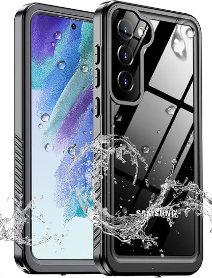 MOZOTER for Samsung Galaxy S21 FE Case Waterproof,[IPX8 Underwater Case][Full Body Shockproof & Military Dropproof] Clear Sound Quality Built-in Screen Protector for Samsung S21 FE 6.4 inch-Black