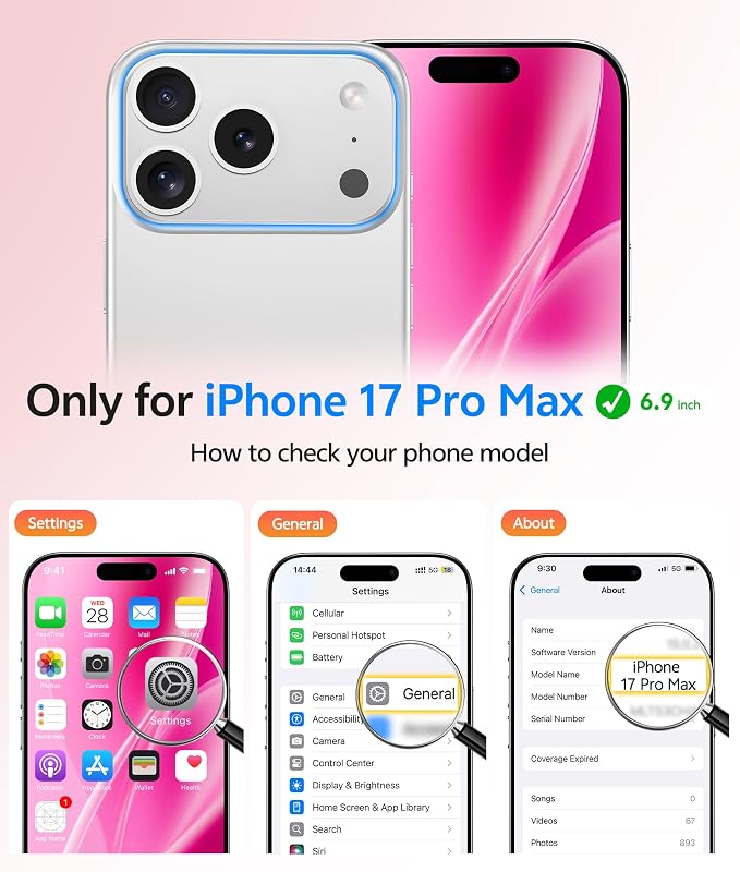FNTCASE for iPhone 17 Pro Max Case: [Compatible with Magsafe] Translucent Matte Cases with [Full Camera Protection] [Screen Protector] Military Grade Shockproof Protective Phone Cover - Hot Pink