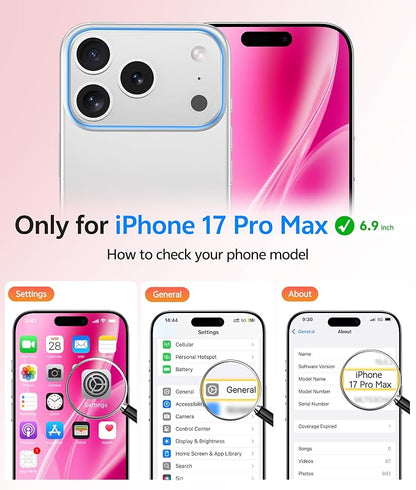 FNTCASE for iPhone 17 Pro Max Case: [Compatible with Magsafe] Translucent Matte Cases with [Full Camera Protection] [Screen Protector] Military Grade Shockproof Protective Phone Cover - Hot Pink