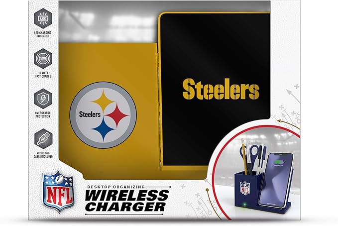 SOAR NFL Unisex Wireless Charging Stand and Desktop Organizer