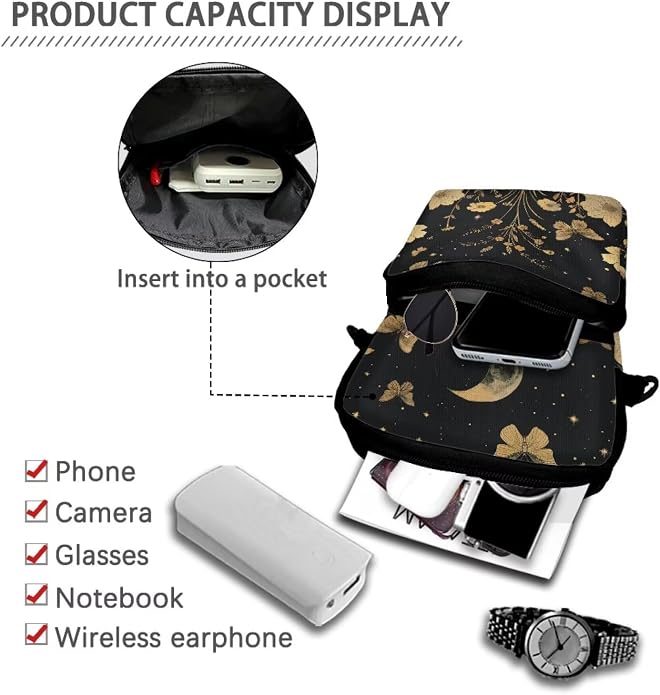 Men's Crossbody Bag, Small Cell Phone Wallet, Women's Shoulder Handbag, Travel Gym Bag