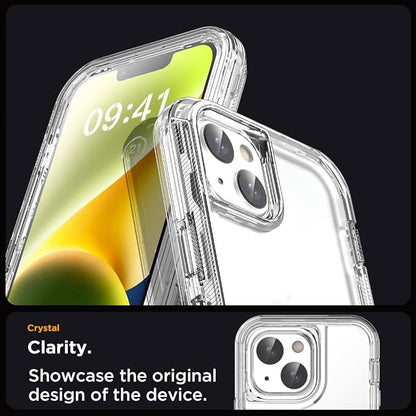 AICase for iPhone 16e/iPhone 13/iPhone 14 Case Clear 3 in 1 Heavy Duty Drop Protection Full Body Rugged Shockproof/Dust Proof 3-Layer Military Protective Tough Durable Cover for iPhone 16e/13/14 6.1"