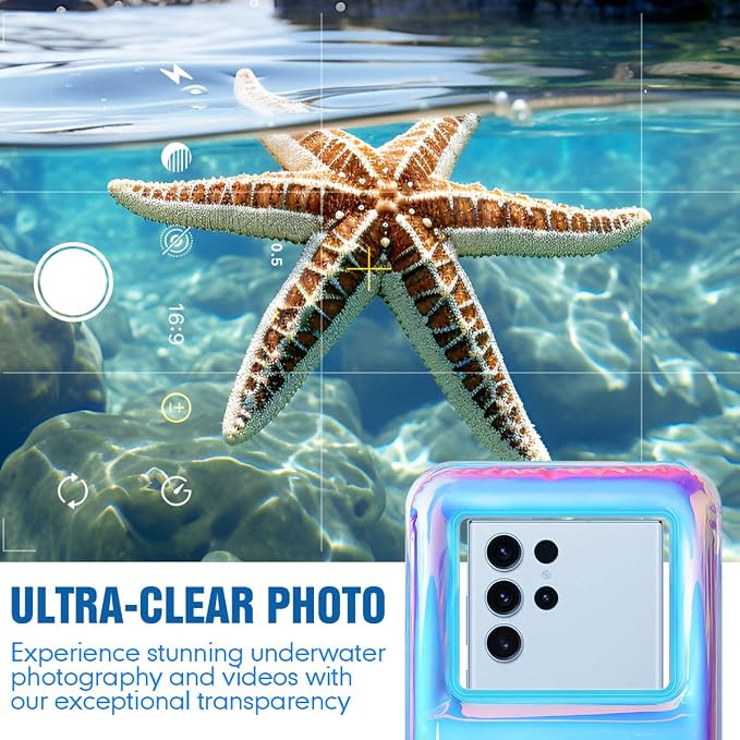 [Up to 10''] Waterproof Phone Pouch Floating, IPX8 Underwater Cell Phone Holder with Lanyard for iPhone 17 16 15 14 Pro Max, Galaxy S25 S24 S23 Ultra, Beach Cruise Ship Essentials Travel Must Haves