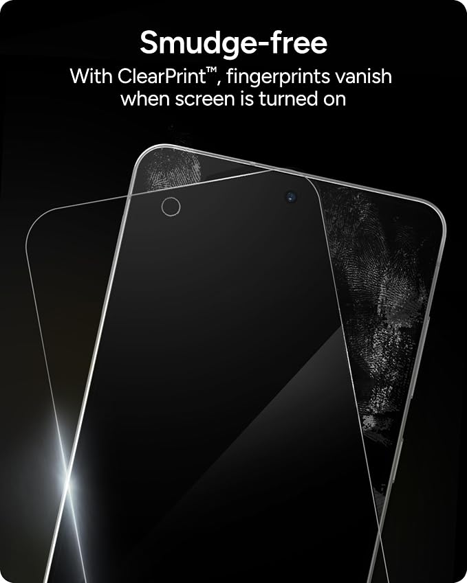 ZAGG Glass+ Samsung Galaxy S25 Edge Screen Protector – Extreme Impact & Shatter Protection, Scratch-Resistant, Smudge-Resistant, Fingerprint Scanner Compatible, InvisibleShield, Easy Installation