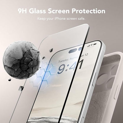 Magnetic for iPhone 17 Pro Max Case, Compatible with MagSafe, [Full Camera Protection][Screen Protector] Silicone Shockproof Protective Phone Case for iPhone 17 Pro Max 6.9", Stone