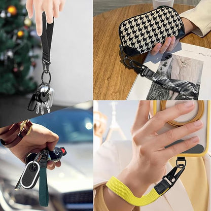 Stretchy Wristlet Keychain, Wrist Lanyard Strap Key Chain Holder to Hold Keys Wallet Phone ID Badge for Men Women