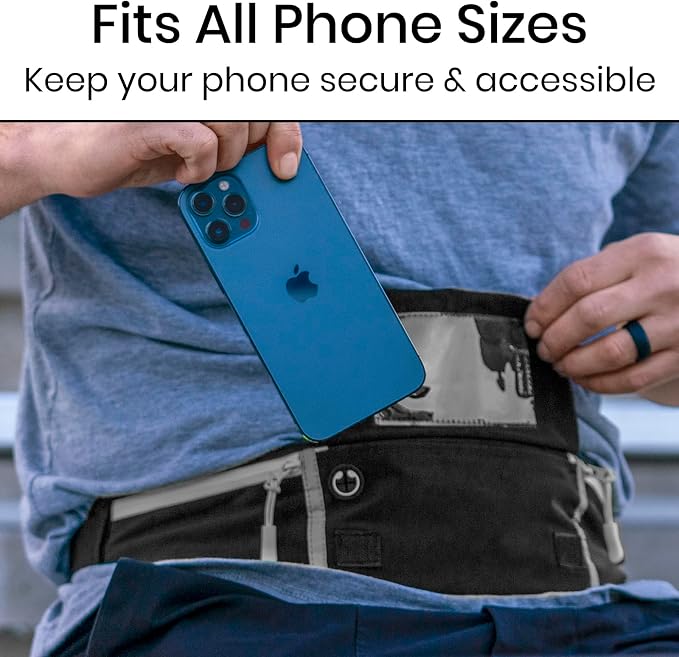 Vive Running Belt Fanny Pack for Women, Men, Kids, Adults, Jogging, Workouts- Waterproof Runners Reflective Waist Pack Bag with Phone Holder - for Fitness, Exercise, Gym, Hiking, Travel, Running Gift
