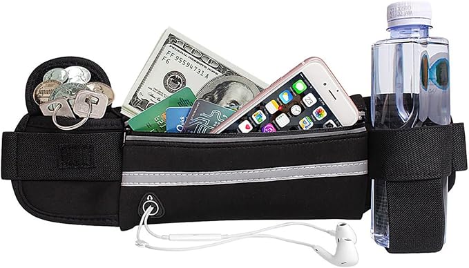 Slim Running Belts for Women, Waterproof Fanny Pack for Men,Phone Holder for Running,Reflective Waist Bag for Women,Runners Belt Pouch,Money Belt,Waist Pack for Running Travel Camping Workout