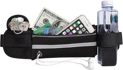 Slim Running Belts for Women, Waterproof Fanny Pack for Men,Phone Holder for Running,Reflective Waist Bag for Women,Runners Belt Pouch,Money Belt,Waist Pack for Running Travel Camping Workout