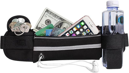 Slim Running Belts for Women, Waterproof Fanny Pack for Men,Phone Holder for Running,Reflective Waist Bag for Women,Runners Belt Pouch,Money Belt,Waist Pack for Running Travel Camping Workout