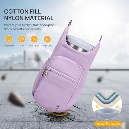 Telena Water Bottle Holder with Strap RFID Crossbody Bags for Women for Walking, Hiking, Cycling