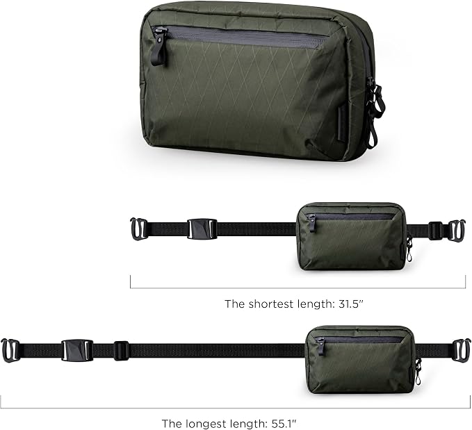 ALPAKA Elements Tech Case Tech Pouch 2.1L Cable Bag Green X-Pac VX21 | Weatherproof Fabric, YKK Aquaguard Zipper, Detachable Shoulder Strap, Ideal for Electronics & Accessories, Daily Work Travel