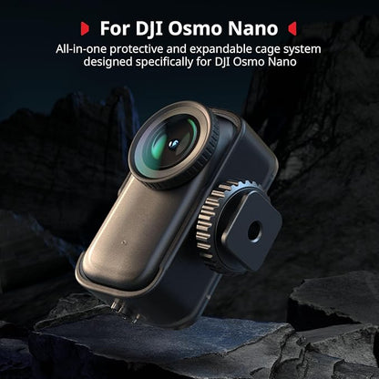 SmallRig Case for DJI Osmo Nano with Cold Shoe Mount, Horizontal-to-Vertical Shooting, for DJI Osmo Nano Sports Camera Accessories, Connect to Camera and Case with Cold Shoe
