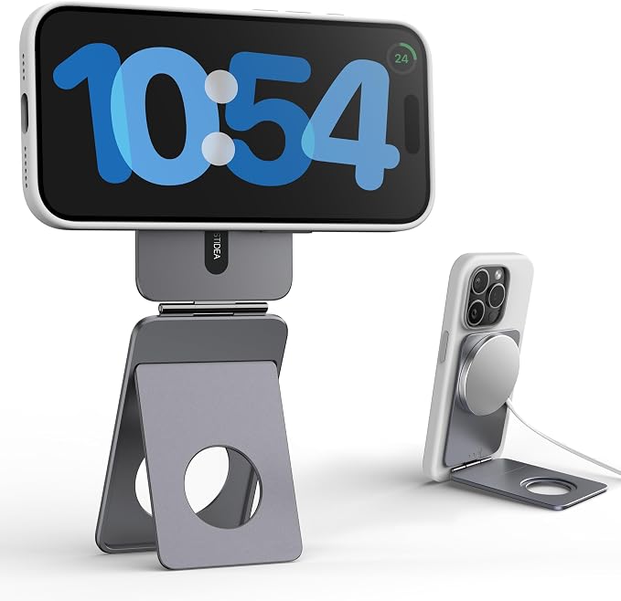 Magnetic Tripod for iPhone, Aluminium Phone Tripod Stand Compatible with Magsafe iPhone 17/16/15/14/13/12 Series, Foldable Strong Magnetic Phone Stand & Travel Essentials Accessories