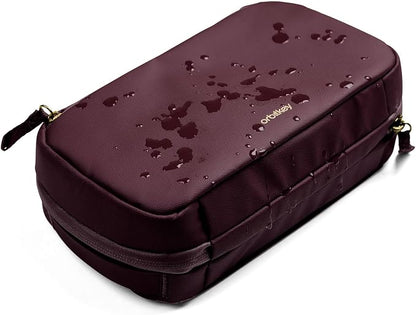Orbitkey 2-in-1 Tech Accessory Pouch with Detachable Slim Sleeve – Travel Electronics Organizer for Cables, Chargers, Earbuds, Power Bank – Compact Gadget Bag & Portable Tech Storage Case (Plum)