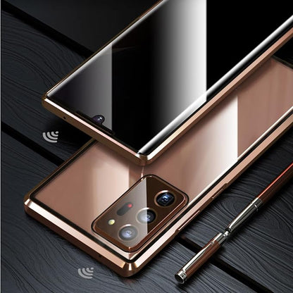 for Samsung S24 Ultra Magnetic Tempered Glass Double-Sided Phone Case, Anti peep Adsorption Cover, 360 Full Body Protection Magnetic Phone Case for Samsung Note Series (S25Ultra,Black)