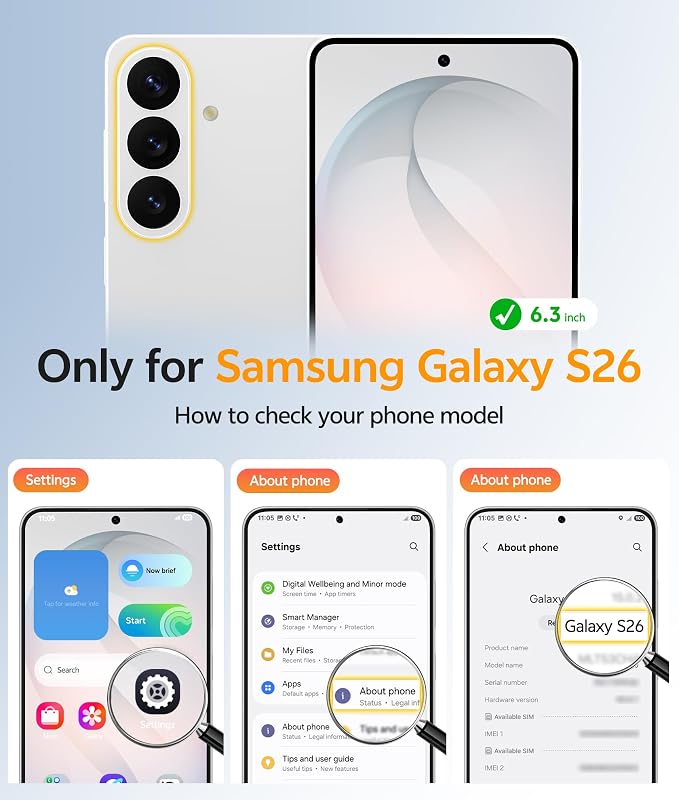 FNTCASE for Samsung Galaxy S26 Case: [Fit for Magsafe] [Screen Protector] Anti Yellowing Transparent Clear Military Grade - Shockproof Protective Phone Cover for Samsung S 26 - Clear