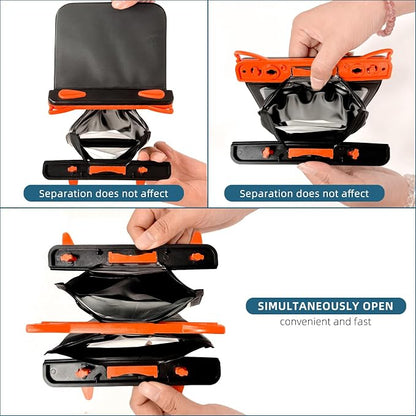 Waterproof Phone Pouch Double Pocket, Floating IPX8 8.5 inch Waterproof Phone Case for Beach Vacation Essentials for Compatible IPhone16 15 14 Pro Max Galaxy S25 S24 Waterproof Dry Bag
