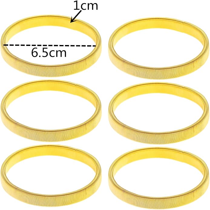 COLORFUL BLING 2-6pcs Metal Arm Band Adjustable Anti-Slip Bracelet Shirt Sleeve Holders Wrap Bangle Garters Stretch Armbands Set Gift