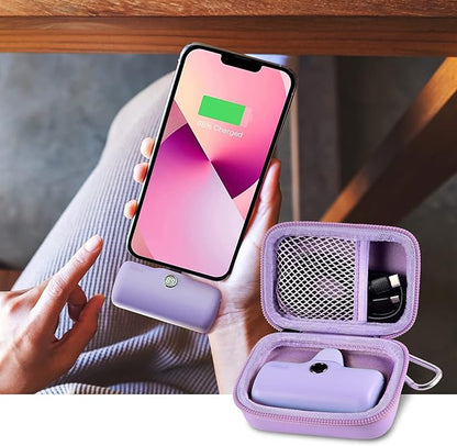 Portable Charger Power Bank Case for Swyop/for Feob/for Charmast/for JEJILL/for LanLuk/for VEGER/for iWALK/for Taegila/for Kuulaa and More Small Charging Battery Pack - Bag Only (Purple)