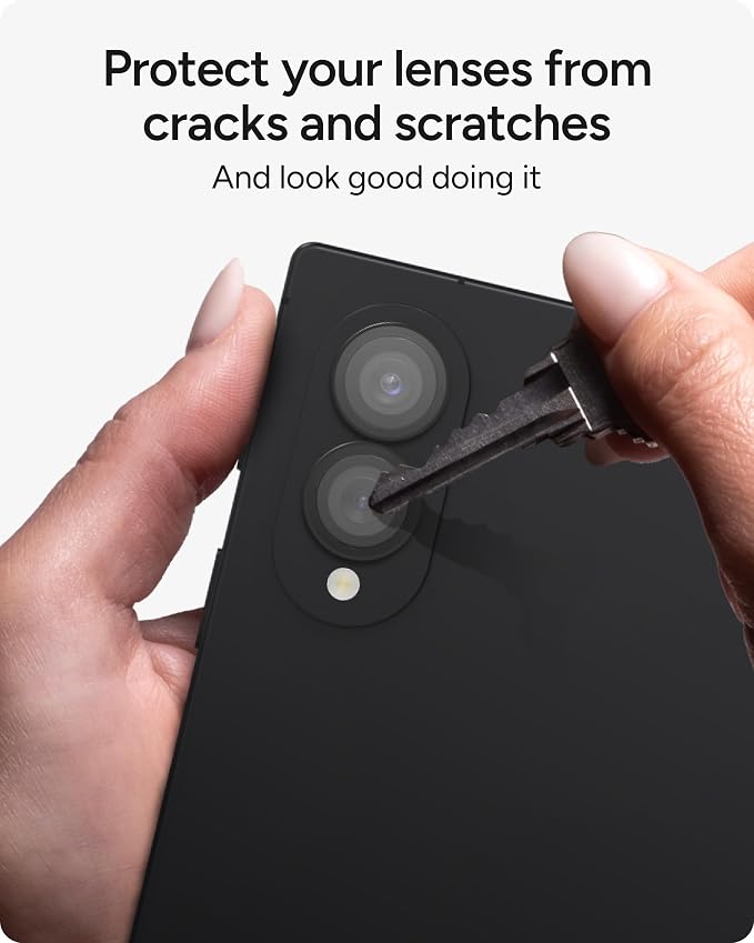 ZAGG Glass Elite Samsung Galaxy Z Fold8 Camera Lens Protector | Anti-Reflective, 5X Stronger Impact & Scratch Resistant Aluminosilicate Glass - Easy Installation, Smudge-Free Surface