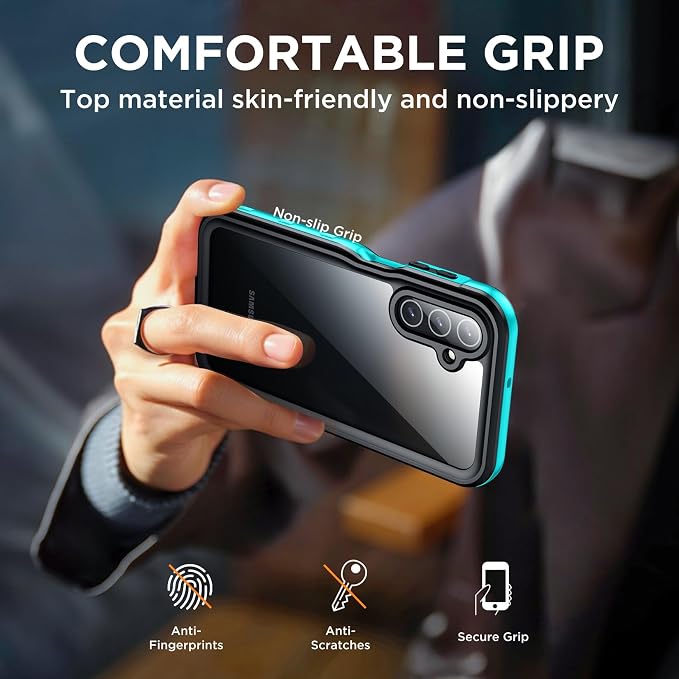 for Samsung Galaxy A15 5G Case Waterproof, [IP68 Underwater][Dropproof][Dustproof][Real 360] [Non-Slip] Heavy Duty Tough Rugged Shockproof Protective Phone Case for Galaxy A15 5G 6.5",Teal