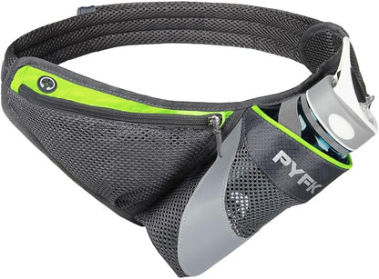 PYFK Running Belt Hydration Waist Pack with Water Bottle Holder for Men Women Waist Pouch Fanny Bag Reflective