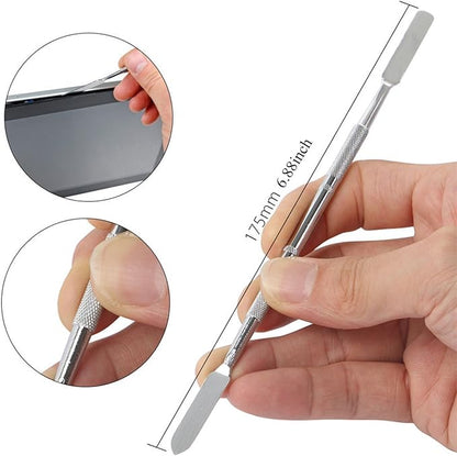 Pry Tool Kit, LIFEGOO Safe Non-Nylon and Ultrathin Steel Screen Opening Spudger Tool Repair Kit for Cell Phone, LCD, MacBook, Ipad, iPod, Tablet and More