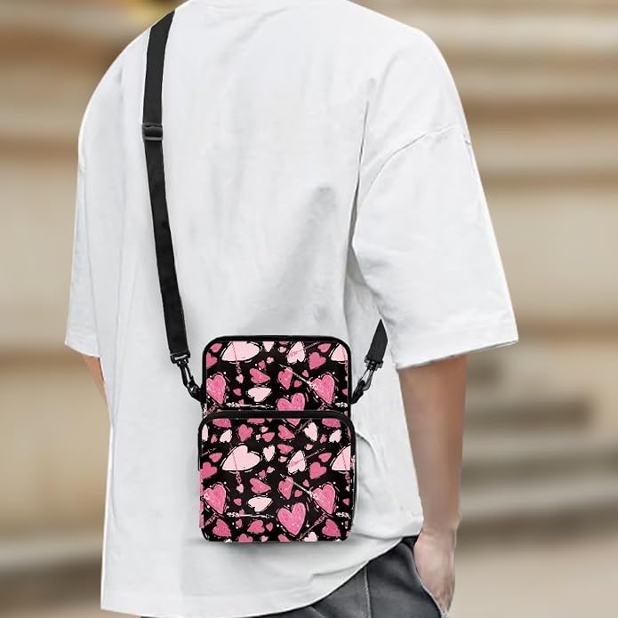 Men's Crossbody Bag, Small Cell Phone Wallet, Women's Shoulder Handbag, Travel Gym Bag