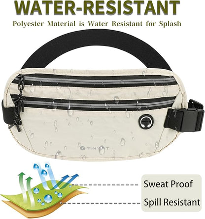 Slim Running Belt for Women Men Runners Fanny Packs With Phone Holder Hidden Pockets Exercise Waist Bag for Marathon Workout
