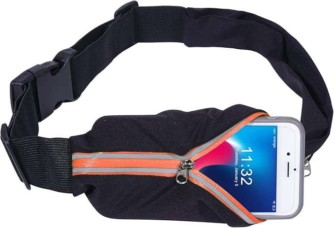Running Belt Fanny Packs for women and men,Belt Bag for Hiking Cycling Workout,Reflective Fanny Packs for Men Runners Belt Compatible with iPhone13,12 pro,Travelling Money Phone Holder for Running