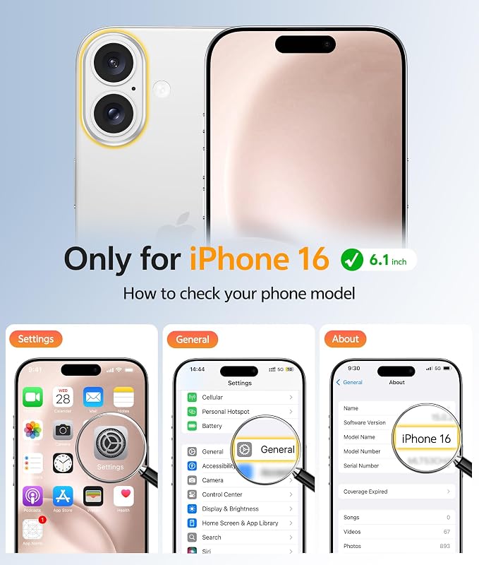 FNTCASE for iPhone 16 Case, Fit for Magsafe, Screen Protector, Desert Gold | Full Camera Protection, Translucent Matte, 14FT Military Grade Drop Proof, Shockproof Protective Phone Cover