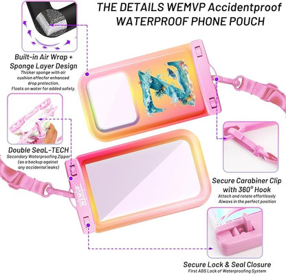 Personalized Initial Waterproof Phone Pouch Case - IPX8 Cellphone Dry Bag with Lanyard for iPhone 16/15/14/13/12 Pro Max (6.1–6.9"), Beach & Cruise Ship Essentials with Monogrammed Design (Pink, Z)