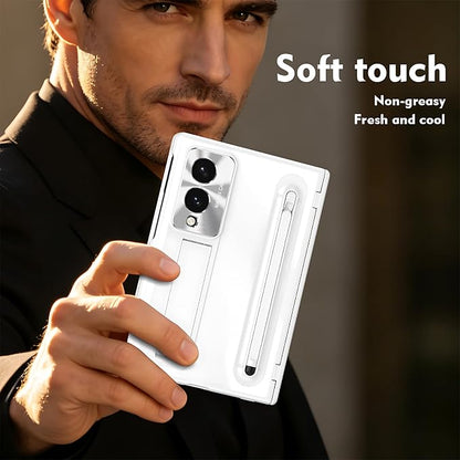 Case for Samsung Galaxy Z Fold 8 Wide, with Kickstand (White) | Stulys, Screen Protector, Shockproof, Slim, Anti-fingerprint, Scratch-Resistant, Lens protection, Hands-free viewing