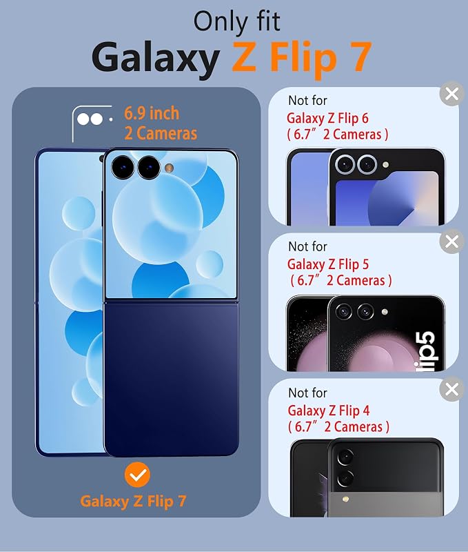 FNTCASE for Samsung-Galaxy Z-Flip-7 Magnetic Case:Translucent Matte Textured Military Grade Drop Protection Phone Cover - Durable Rugged Shockproof Protective Bumper Cases