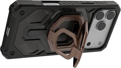 URBAN ARMOR GEAR UAG Magnetic Ring Stand Monarch Mag2 w/Built-in Bottle Opener - Ultra-Strong Double Magnet MagSafe Compatible Metal Phone Ring Grip 360 Rotation Kickstand, Aged Bronze