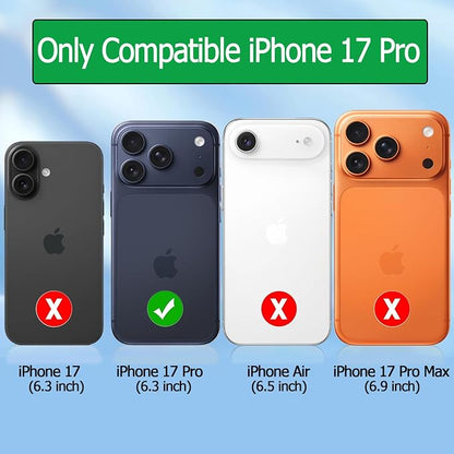 Battery Case for iPhone 17 Pro, 10000mAh Rechargeable Portable Charging Case with Wireless Charging Compatible for iPhone 17 Pro (6.3 inch) with Carplay Extended Battery Pack Charger Cover (Orange)