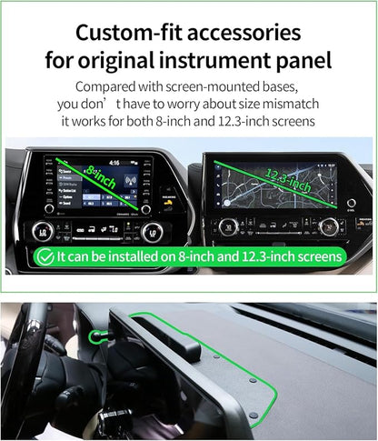 Car Phone Holder for 2020-2026 Toyota Highlander Accessories Compatible with MagSafe Cell Phone Mount 360° Rotation Does Not Affect Air Vent,Dashboard Original-Size Replacement Model