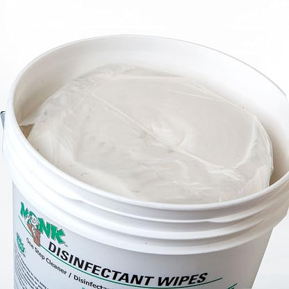 Monk Disinfectant Wipes One Step Cleaner, Disinfectant, Deodorizer & Sanitizer, 2 Buckets Packs containing 1600 Wipes, Perfect for Gyms, Fitness Clubs, Schools, Commercial Facilities