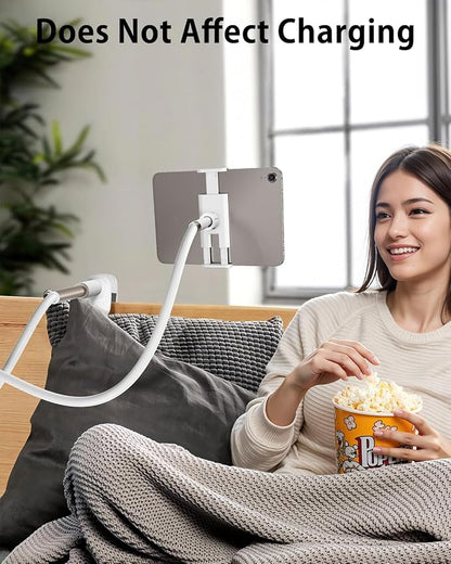 Gooseneck Tablet Holder for Bed, Adjustable Tablet Stand for Desk, Flexible Long Arm Mount for Kindle Reading in Bed, Compatible with iPad and Other 4.7-10.9 Inches Devices
