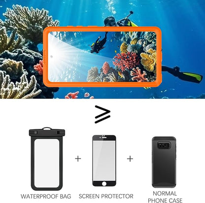 Losin Compatible with Galaxy S26 Ultra Case Waterproof Magnetic [Compatible with MagSafe] [Drop Protection] [IP68 Underwater] Full Body Shockproof Protective Phone Case, Orange